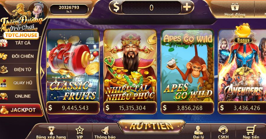 Trò chơi Slot nổ hũ và Jackpot lớn